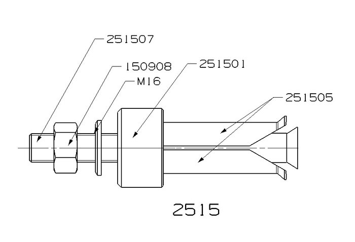 Forza Extracteur à pinces pour prise intérieure 35-44 mm (M-16)